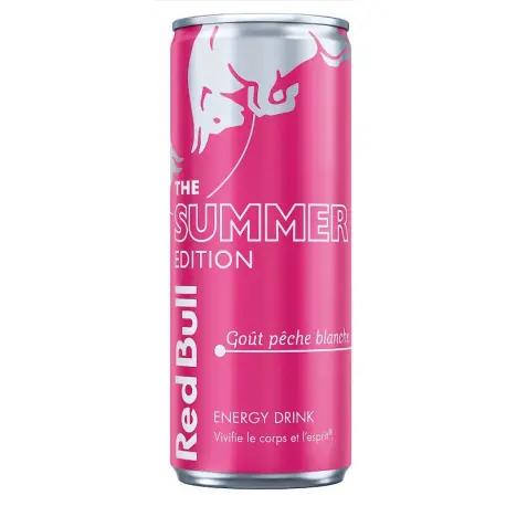 Red bull Pêche blanche, 25cl