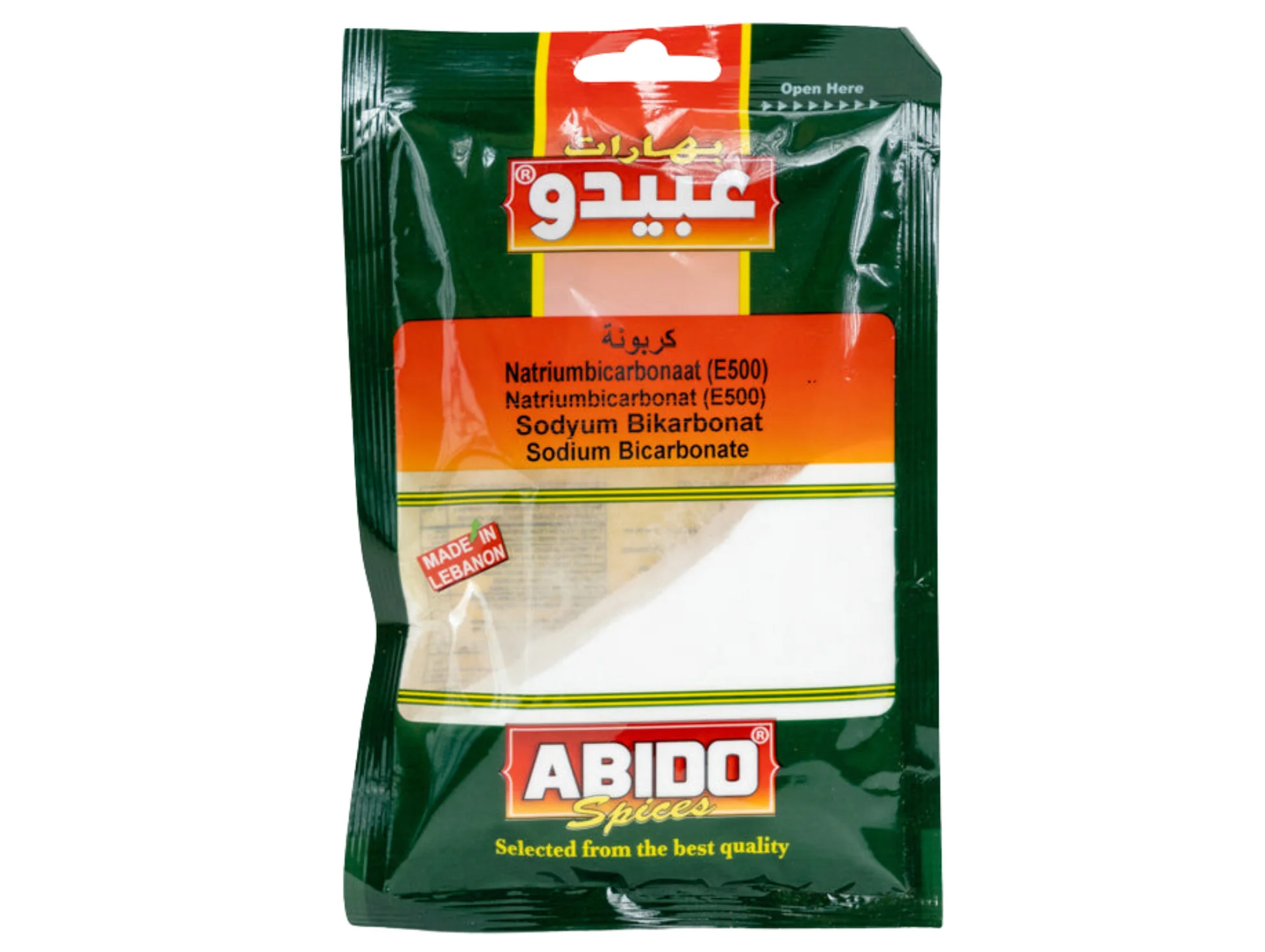 Abido, Bicarbonate de sodium