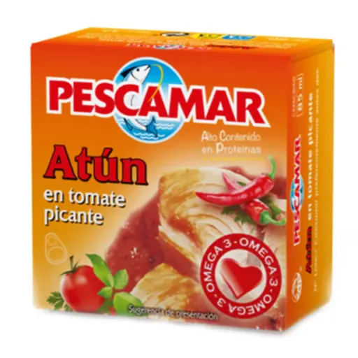 Thon à la tomate piquante, Pescamar, 80g