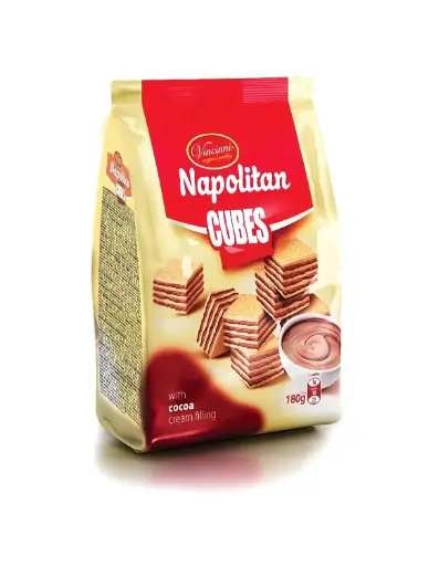 Vincinni Napolitane cacao, Cuburi, 180g