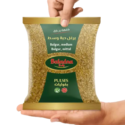 Boulgour, grain moyen jaune (vert), Baladna, 900g 