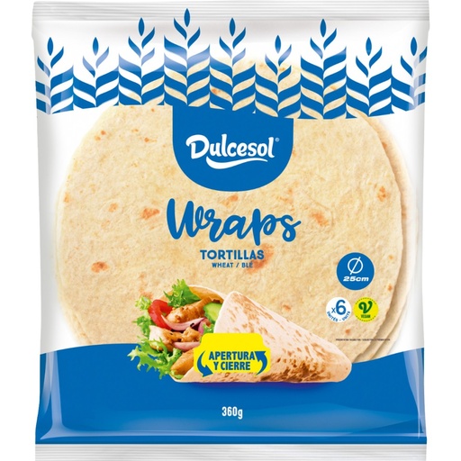 Dulcesol 6 Tortilla Wraps 360G