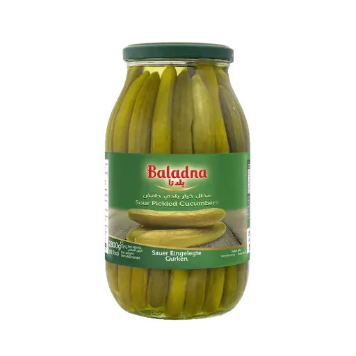 Concombres aigres marinés zero, Baladna, 2800g 