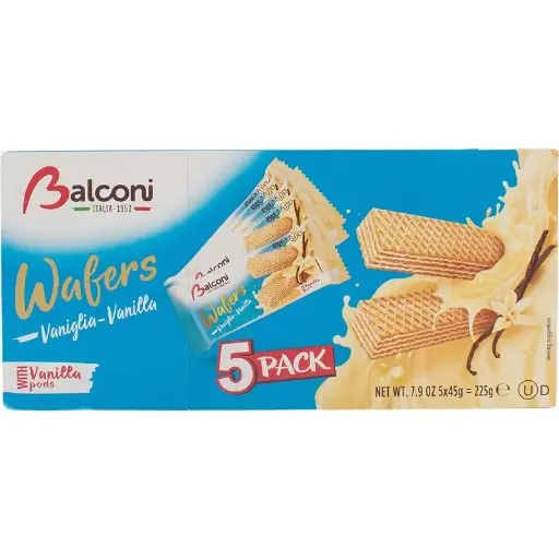 Gaufrettes Cacao, Balconi, 5x45g