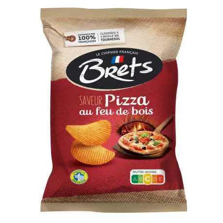 Chips saveur pizza au feu de bois, Brets, 125g