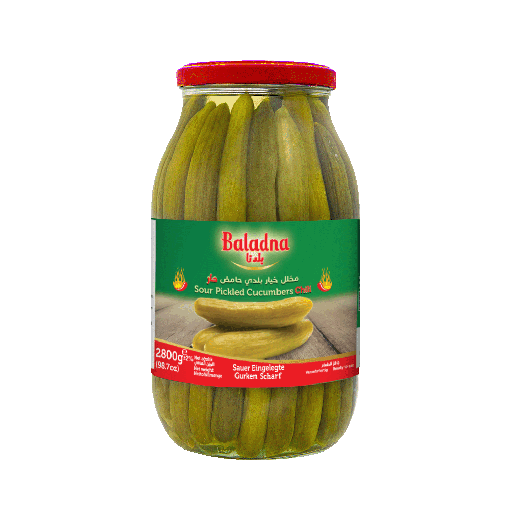 Baladna Hot Sour Pickled Cucumbers 2800g