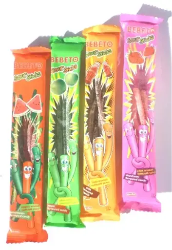 BEBETO Sour Sticks Bonbon Halal 24 g