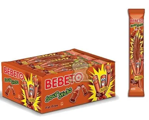 BEBETO Sour Sticks Coca Bonbon Halal 24 g