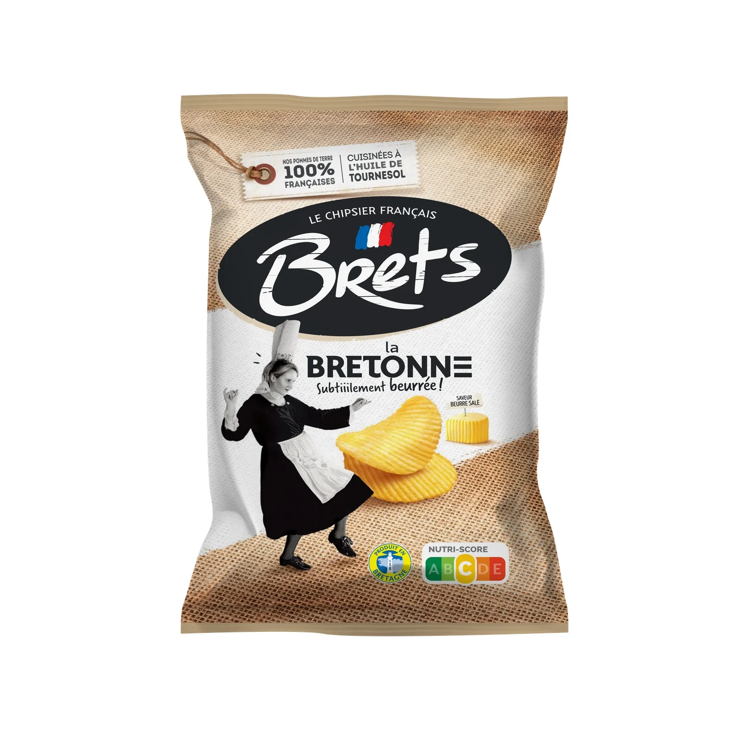 CHIPS BRET'S BRETONNE SAV. BEURRE SALE  125g